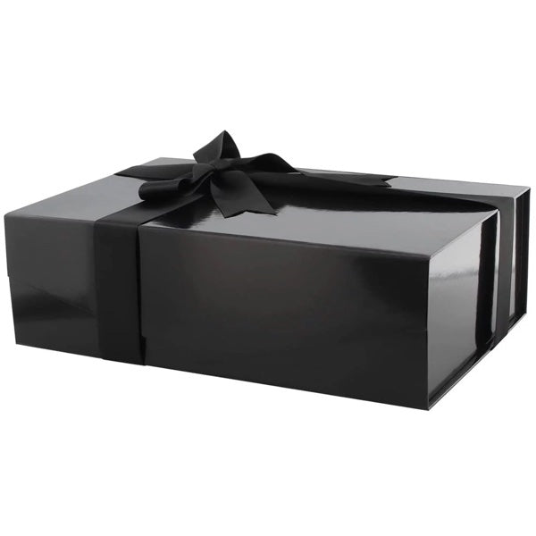 Black Gift Box With Magnetic Closure Lids