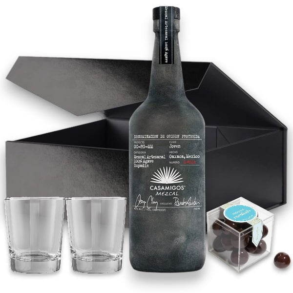 Casamigos Choice of Tequila or Mezcal, Shot Glasses and Candy Gift Set