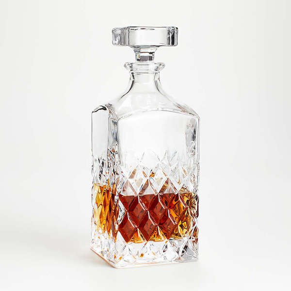 Customizable Hatch Cut Decanter