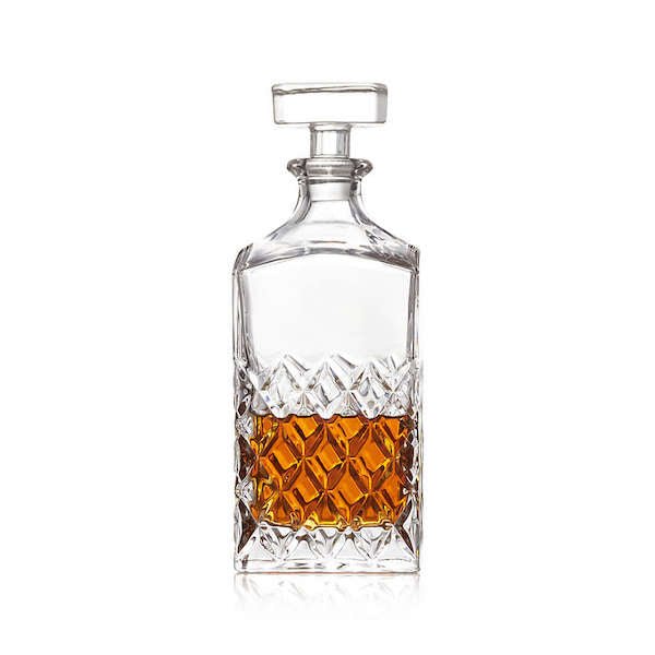 Customizable Hatch Cut Decanter