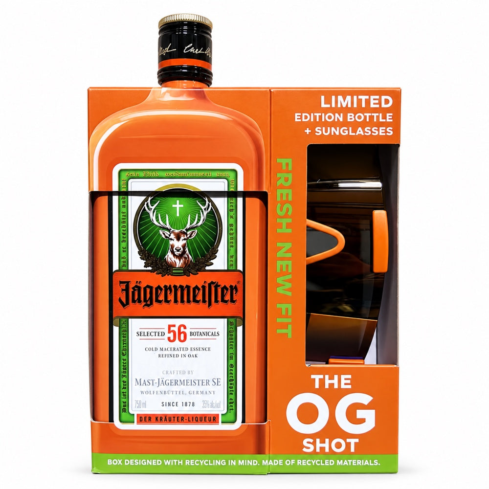 Jägermeister Herbal Liqueur Sunglasses Gift Set, 750 ml
