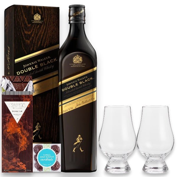 Johnnie Walker Black and Double Black Label Blended Scotch Whiskey Gift Set