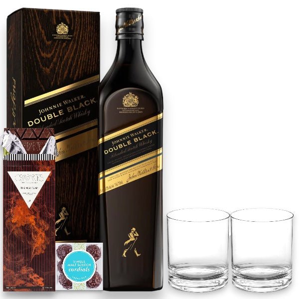 Johnnie Walker Black and Double Black Label Blended Scotch Whiskey Gift Set