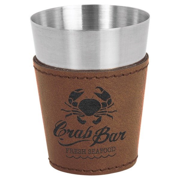 Leatherette & Stainless Steel Shot Glass