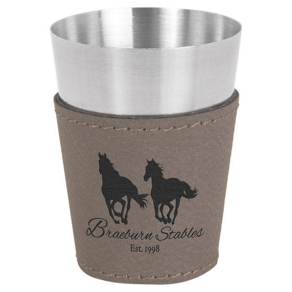 Leatherette & Stainless Steel Shot Glass