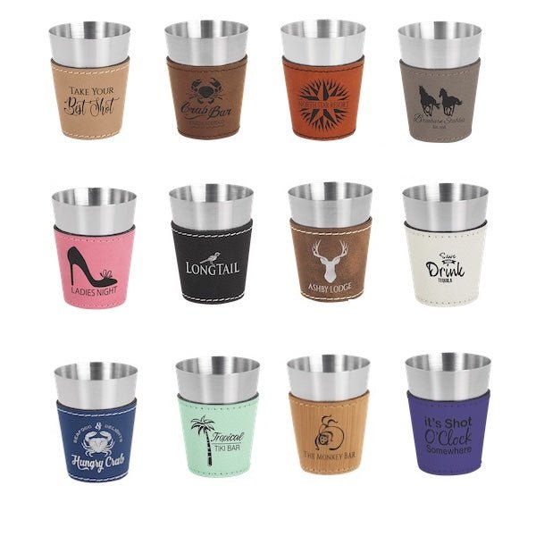 Leatherette & Stainless Steel Shot Glass