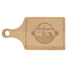 Maple Cutting Board Paddle Shape With Drip Ring 13 1/2" x 7"