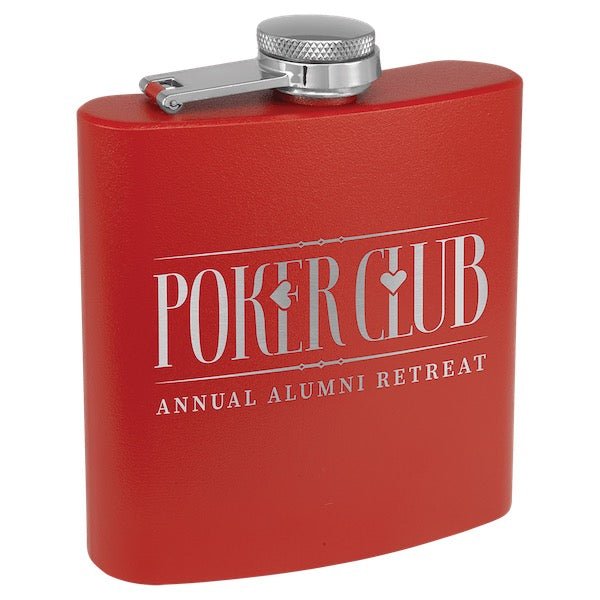 Matte Red Personalized Flask