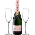 Moët & Chandon Imperial Champagne Gift Set with Engraved Flutes