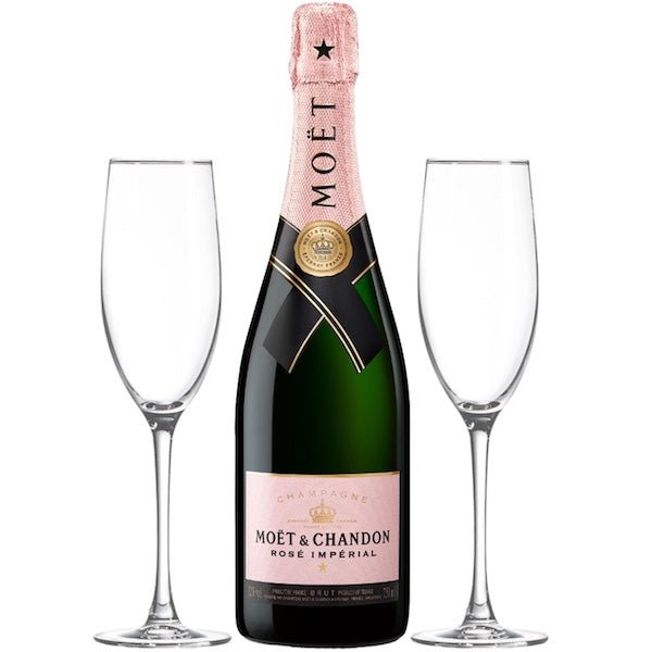 Moët & Chandon Imperial Champagne Gift Set with Engraved Flutes
