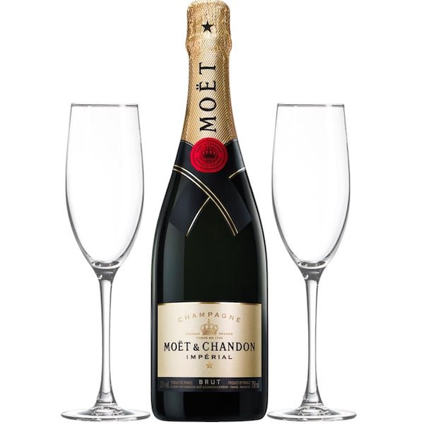 Moët & Chandon Imperial Champagne Gift Set with Engraved Flutes