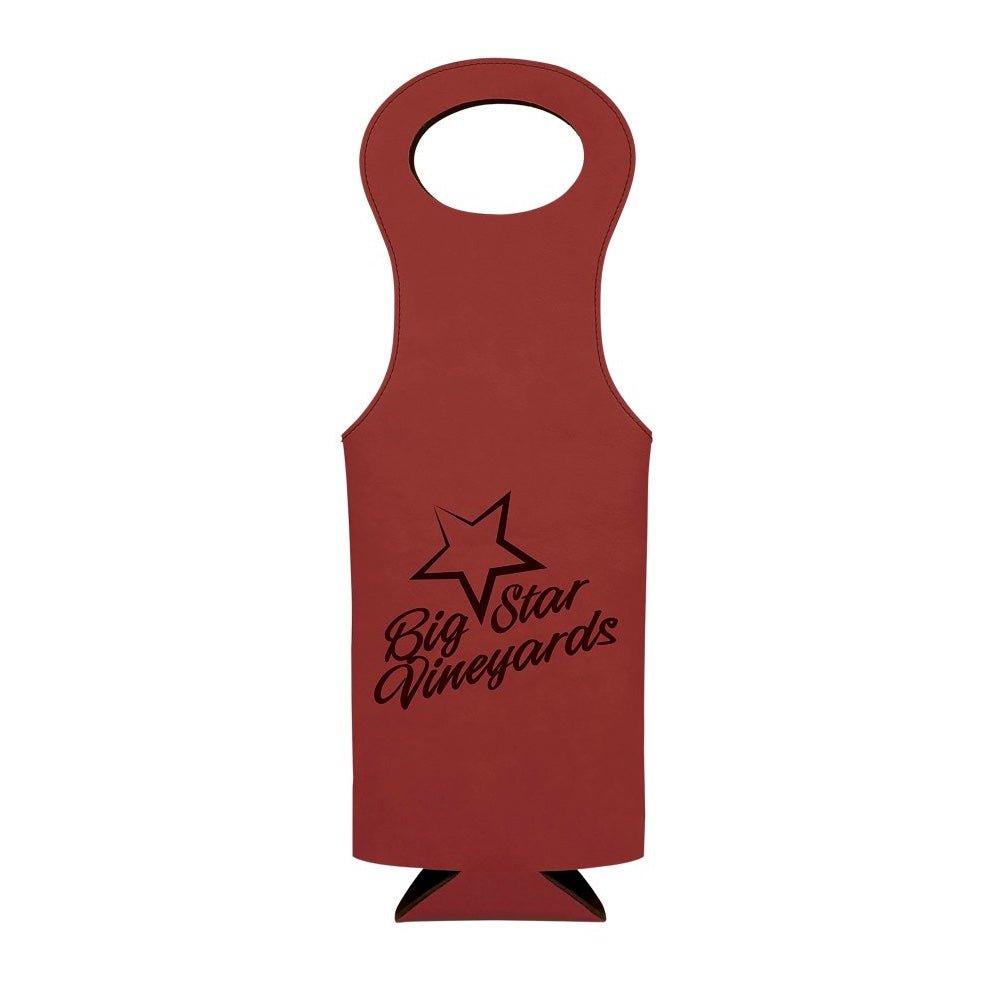 Rose Engravable Leatherette Wine Bag