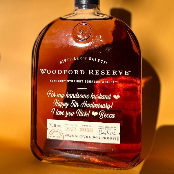 Woodford Reserve Engraved Bourbon Bottle
