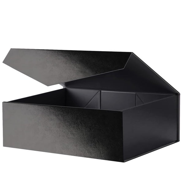 Black Gift Box With Magnetic Closure Lids  