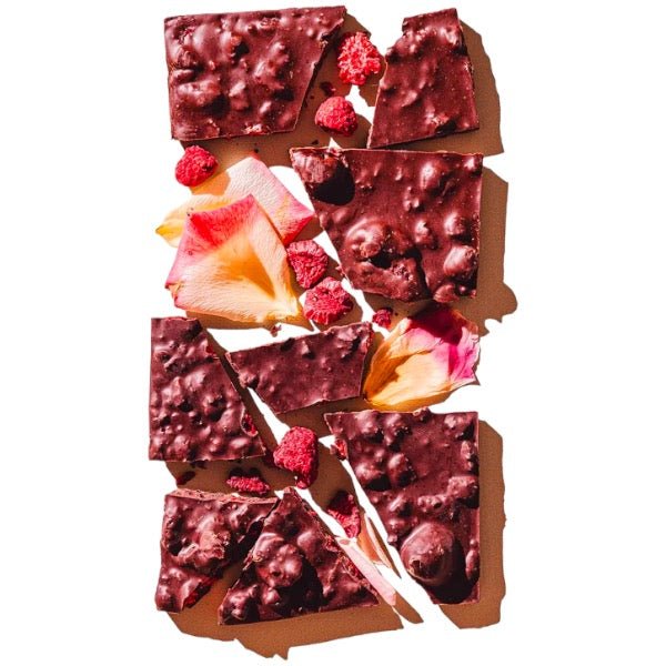 Compartés Raspberry and Rose Dark Chocolate Bar  