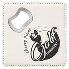 Customizable Square Leatherette Bottle Opener Coaster  