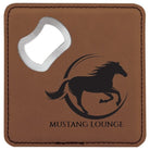 Customizable Square Leatherette Bottle Opener Coaster  