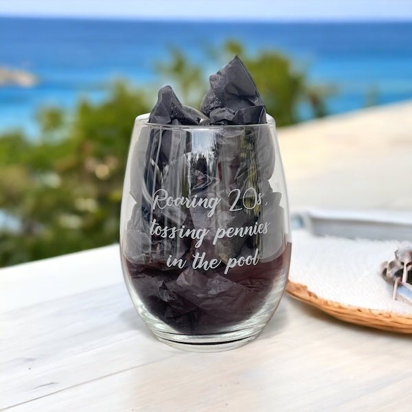 Customized Stemless Wine Glass  