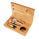 Engravable Bamboo 4-Piece Wine Tool Gift Set  