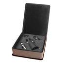 Gray Engravable Leatherette 3-Piece Wine Tool Gift Set  