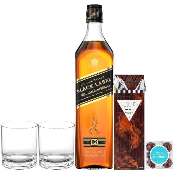 Johnnie Walker Black and Double Black Label Blended Scotch Whiskey Gift Set  