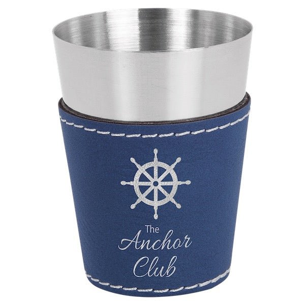 Leatherette & Stainless Steel Shot Glass  