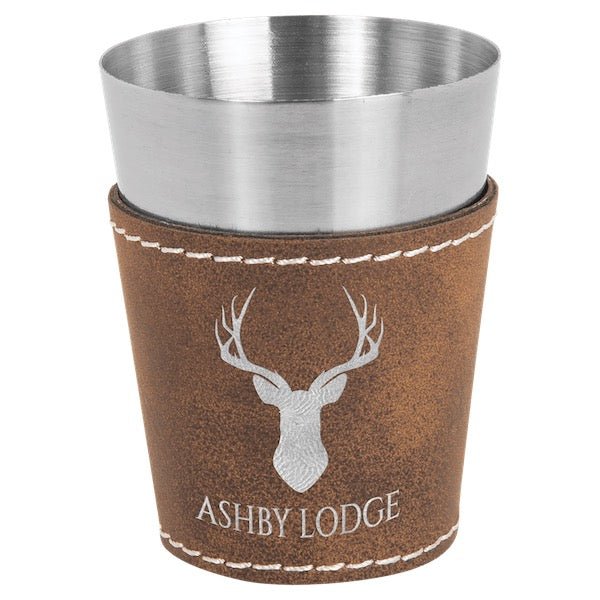 Leatherette & Stainless Steel Shot Glass  