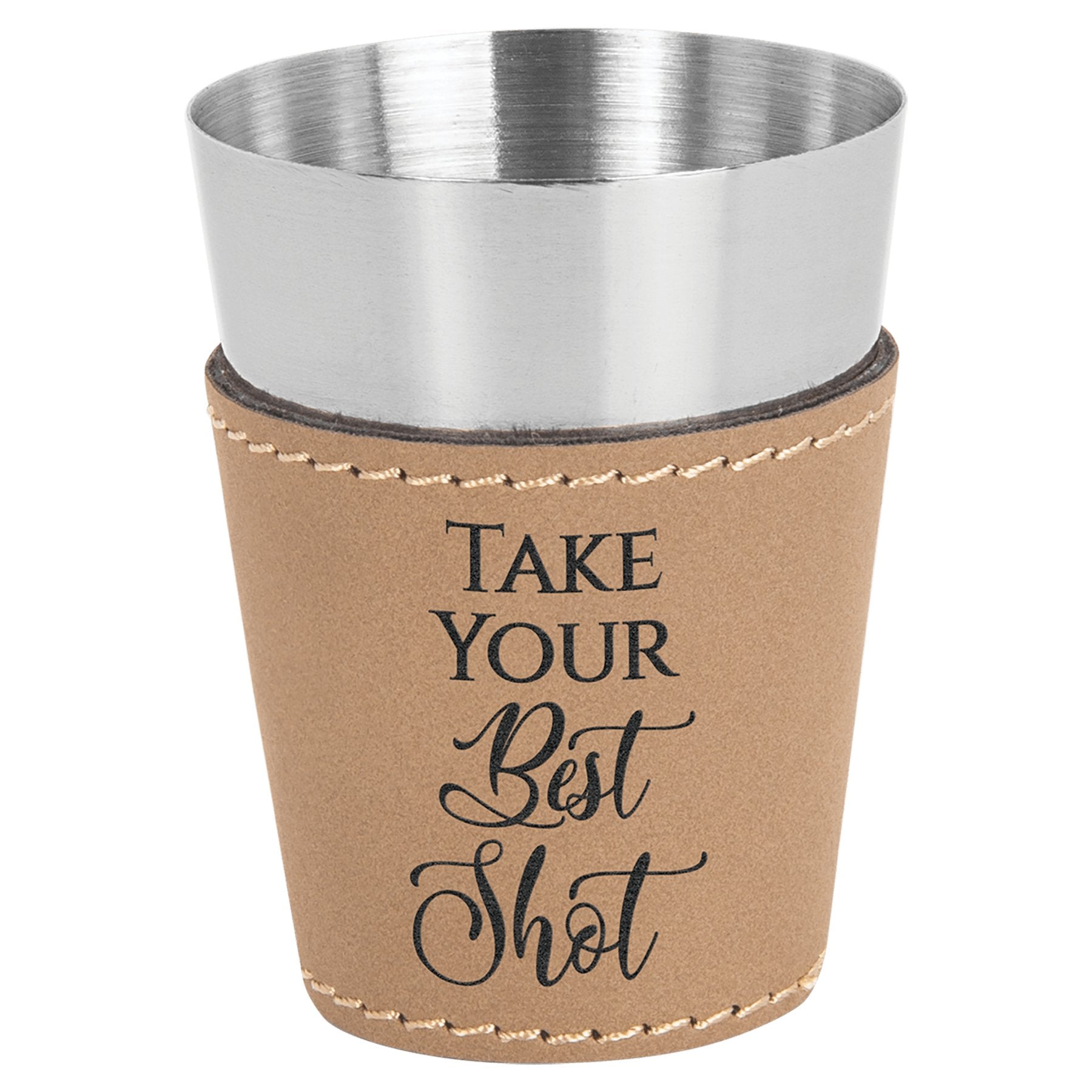 Leatherette & Stainless Steel Shot Glass  