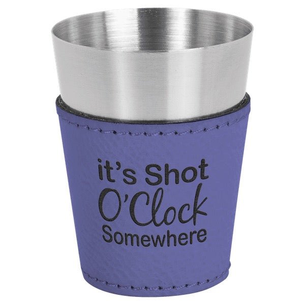 Leatherette & Stainless Steel Shot Glass  