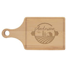 Maple Cutting Board Paddle Shape With Drip Ring 13 1/2" x 7"  