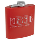 Matte Red Personalized Flask  