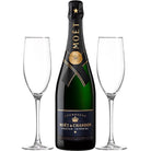 Moët & Chandon Imperial Champagne Gift Set with Engraved Flutes  