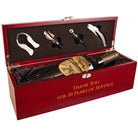 Rosewood Finish Single Wine Gift Box with Tools & Black Lining  