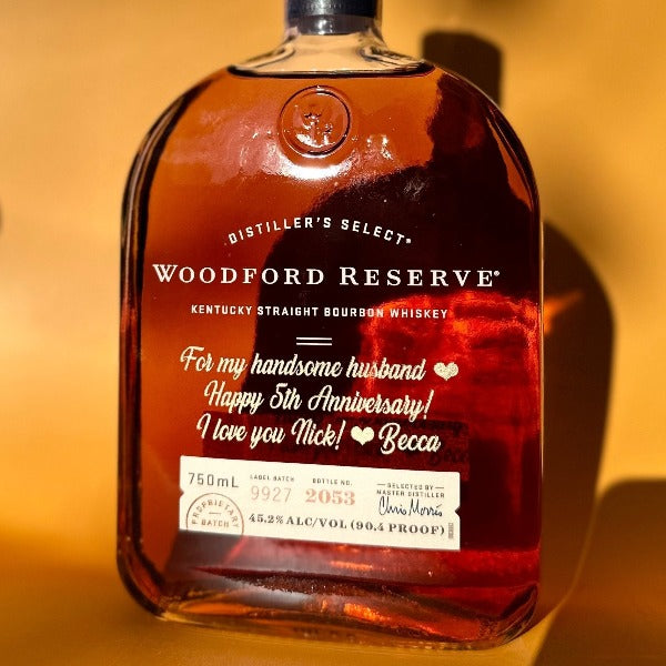Woodford Reserve Engraved Bourbon Bottle  